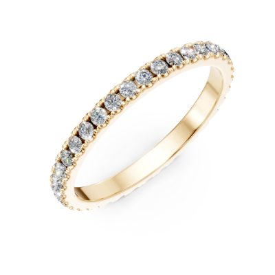 Inel eternity din aur galben cu diamante de 0.5ct