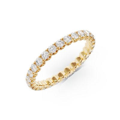 Inel eternity din aur galben cu diamante de 1ct