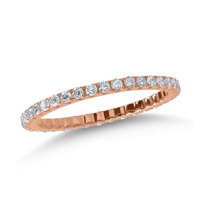 Inel eternity din aur roz cu diamante 0.5ct