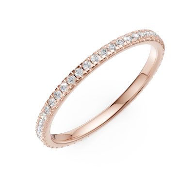 Inel eternity din aur roz cu diamante de 0.3ct