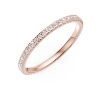 Inel eternity din aur roz cu diamante de 0.3ct
