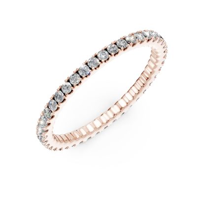 Inel eternity din aur roz cu diamante de 0.5ct