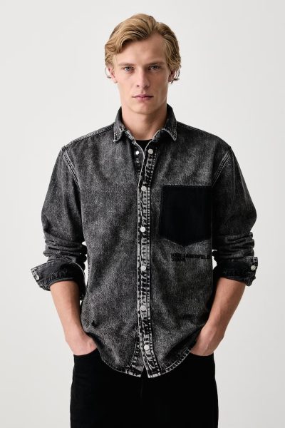 Karl Lagerfeld Jeans  cămașă pentru bărbați din denim