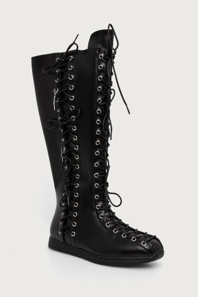 Koi Footwear  Numinous Lace Up Charm Long Boots cizme pentru femei
