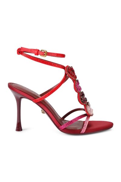 Kurt Geiger London  sandale cu toc înalt Kiss Sandal Pink Comb Fabric
