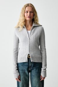 La Mania  pulover cu fermoar pentru femei cu lână merino BING