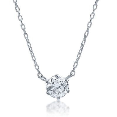 Lant cu pandantiv din aur alb cu diamant de 0.22ct