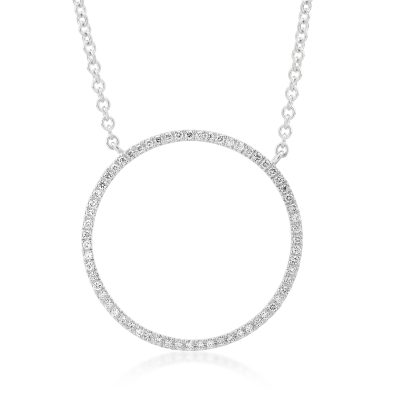 Lant cu pandantiv din aur alb cu diamante de 0.14ct