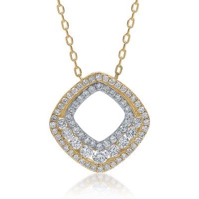 Lant cu pandantiv din aur galben cu diamante de 0.52ct