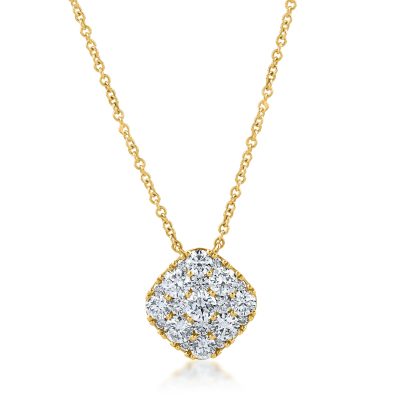 Lant cu pandantiv din aur galben cu diamante de 1.2ct