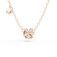 Lant cu pandantive flori de tei din aur galben cu diamante de 0.02ct pentru copii