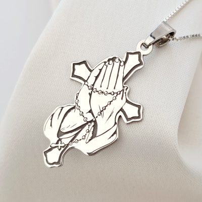 Lantisor Credinta in mainile tale - Bijuterie cu Har pentru dama - Argint 925