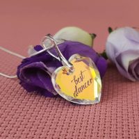 Lantisor cristal Swarovski inima gravat - Best Dancer