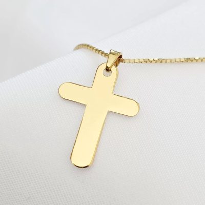 Lantisor Crucea Speranței - Argint 925 placat cu Aur Galben 18K