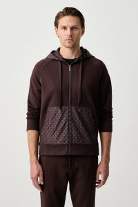 Michael Kors  hanorac cu fermoar și glugă pentru bărbați cu bumbac