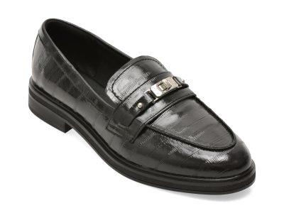 Mocasini ALDO negri, BIATRICE 001, din piele ecologica