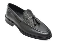 Mocasini eleganti OTTER negri, FH405, din piele naturala