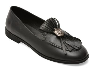Mocasini EPICA negri, 5002834, din piele naturala