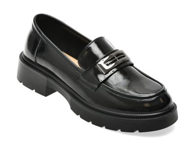Mocasini GRYXX negri, 6310, din piele naturala lacuita