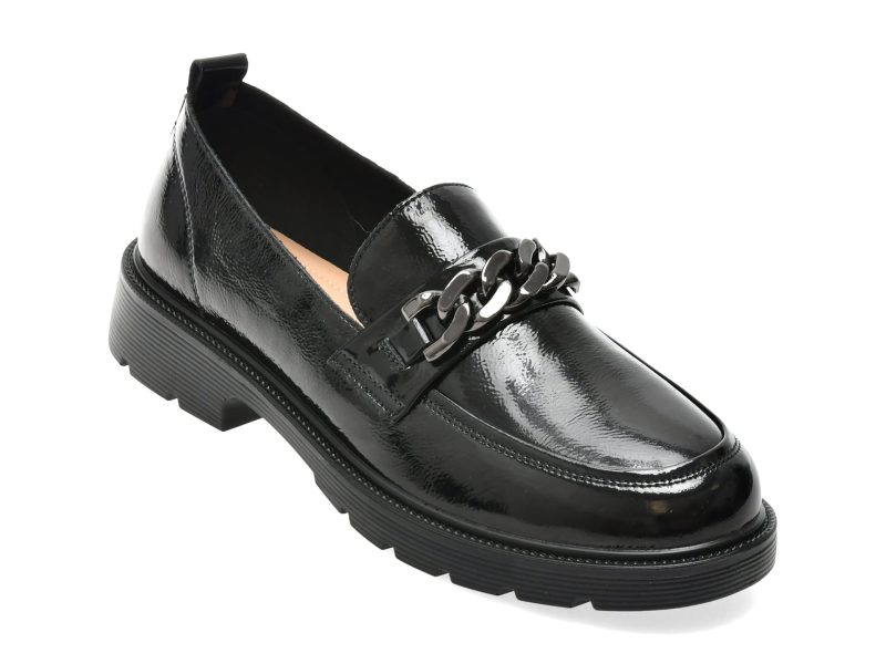 Mocasini GRYXX negri, 911, din piele naturala lacuita
