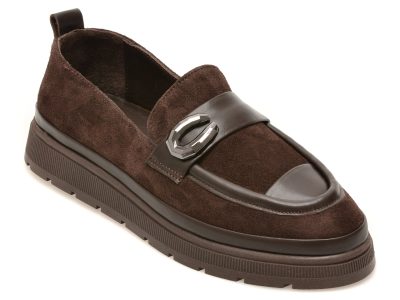 Mocasini IMAGE maro, 1467018, din piele intoarsa