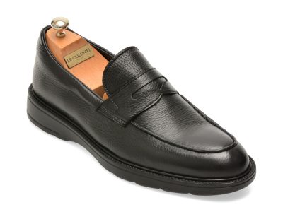 Mocasini LE COLONEL negri, 72305, din piele naturala
