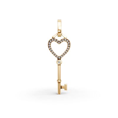 Pandantiv cheita din aur galben cu diamante de 0.08ct