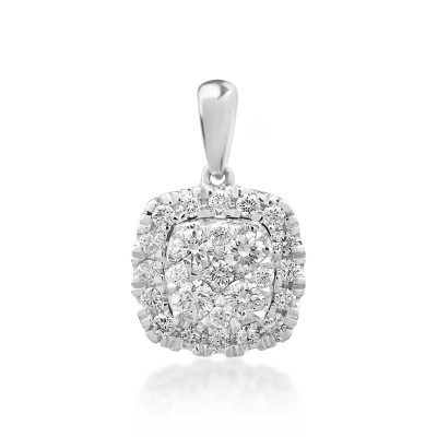 Pandantiv din aur alb cu diamante de 0.329ct