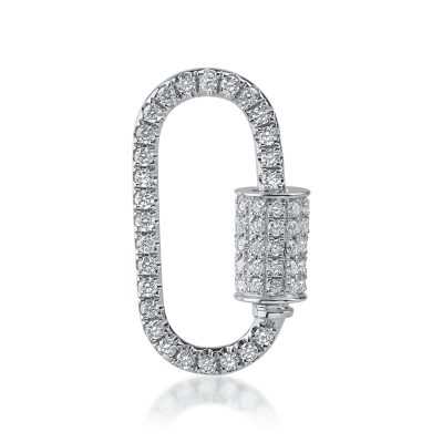 Pandantiv din aur alb cu diamante de 0.45ct