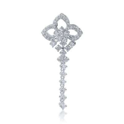Pandantiv din aur alb cu diamante de 0.751ct