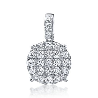 Pandantiv din aur alb cu diamante de 1.11ct