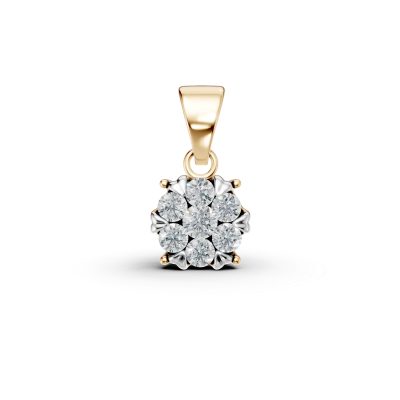Pandantiv din aur galben cu diamante de 0.2ct