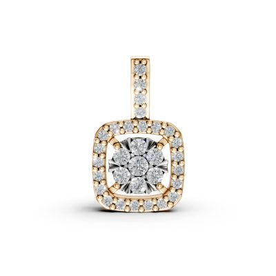 Pandantiv din aur galben cu diamante de 0.2ct