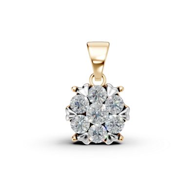 Pandantiv din aur galben cu diamante de 0.5ct
