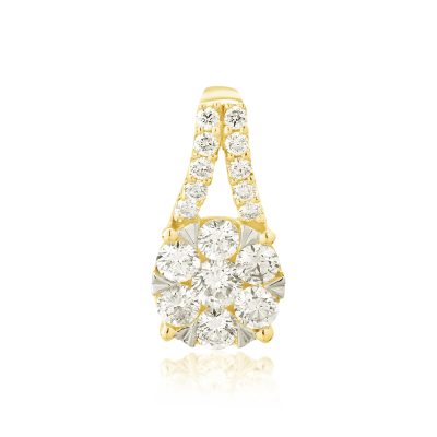 Pandantiv din aur galben cu diamante de 0.75ct