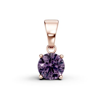 Pandantiv din aur roz cu ametist de 0.9ct