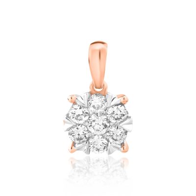 Pandantiv din aur roz cu diamante de 0.34ct