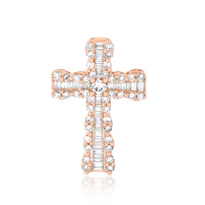 Pandantiv din aur roz cu diamante de 0.56ct