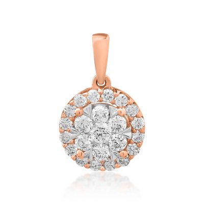 Pandantiv din aur roz cu diamante de 0.5ct