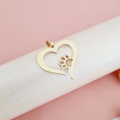 Pandantiv Inima cu Labuta - Aur Galben 14K