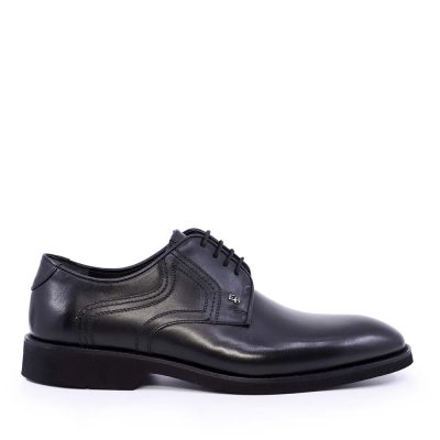 Pantofi derby bărbați Enzo Bertini negri din piele naturală 3689bp2370n