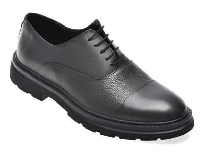 Pantofi eleganti BITE THE BULLET negri, FH410, din piele naturala