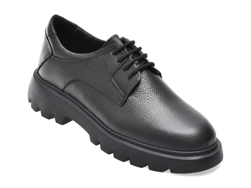 Pantofi eleganti GRYXX negri, TRL04, din piele naturala