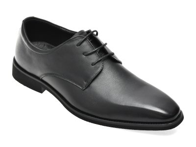 Pantofi eleganti OTTER negri, 27213, din piele naturala