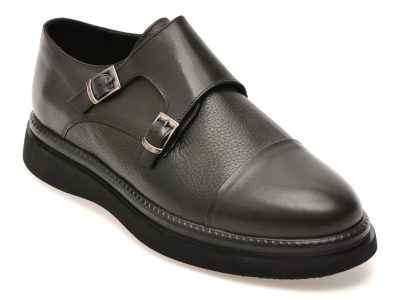 Pantofi eleganti OTTER negri, BR4443, din piele naturala