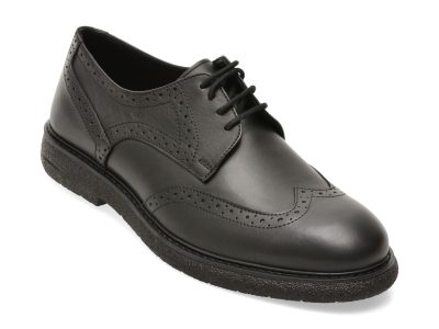 Pantofi eleganti OTTER negri, PLT2, din piele naturala