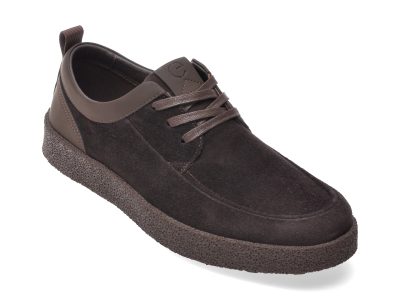 Pantofi EPICA maro, 1557, din piele intoarsa