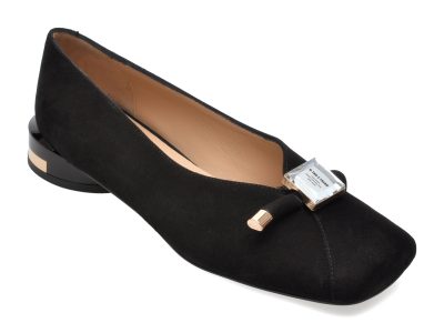 Pantofi eleganti EPICA negri, 1474678, din piele intoarsa