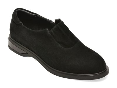 Pantofi EPICA negri, DA7048, din piele intoarsa