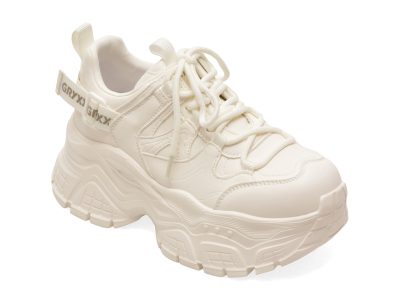 Pantofi sport GRYXX albi, 63782, din piele naturala